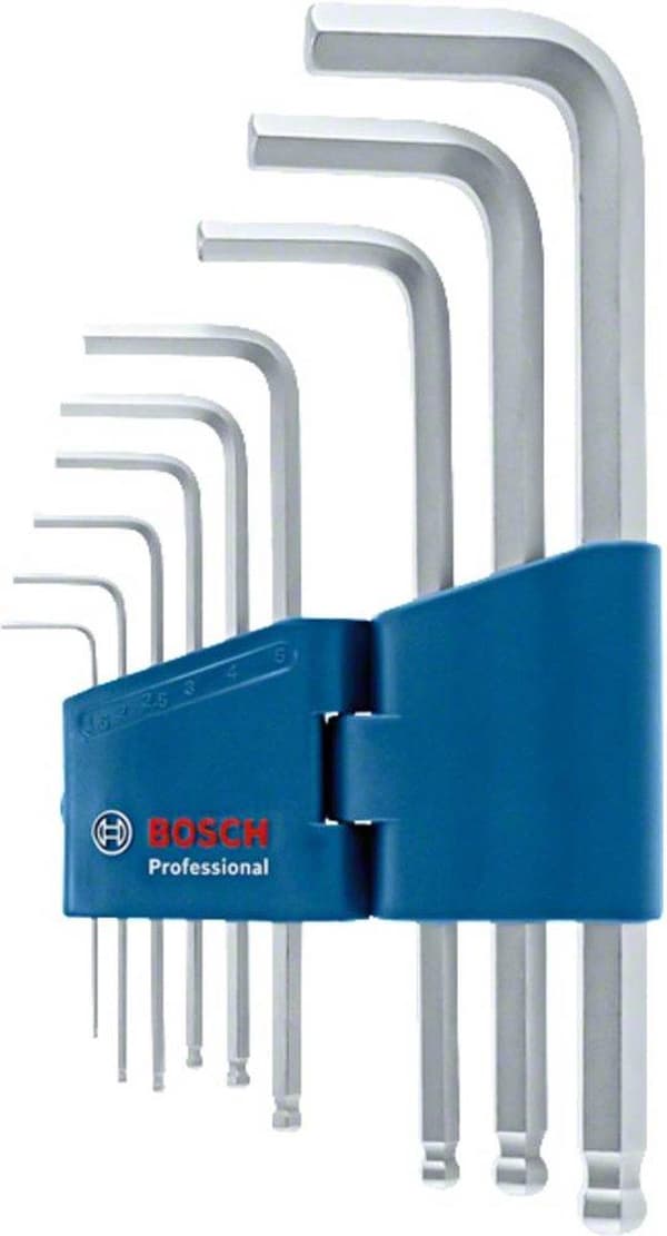 Bosch Professional Insexnyckel Hex 9 st Insexnyckelset Mått, längd: 21 cm