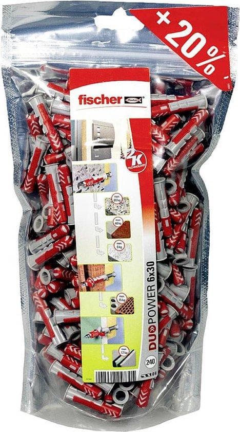 Fischer DUOPOWER 6 BigPack dyvler 30 mm 6 mm 536382 240 stk. (536382)