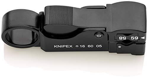 KNIPEX afisoleringsværktøj til koaksialkabler (105 mm) 16 60 05 SB, sort