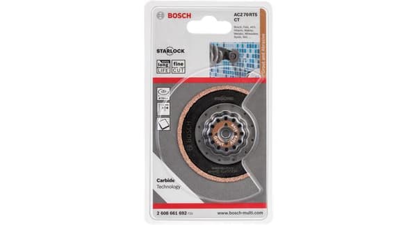 Bosch Starlock ACZ 70 RT5 - segmentsavklinge - til glasfiber, porebeton, slibemidler, cementbundet fiberplade, epoxyharpiks, blød mursten - 70 mm - ko