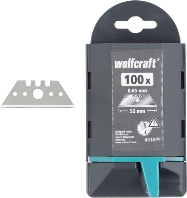 Ammattimaiset puolisuunnikkaan muotoiset veitset 0,65 x 52 mm Wolfcraft 4314000 100 kappaletta