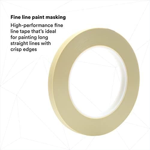 3M Color Line Tape 218 - maalarin maalarinteippi - yleiskäyttöinen - kumipohja - 55 m - 9 mm (7000048457)