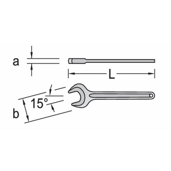 Gedore Open End-nøgle - Længde 380 mm