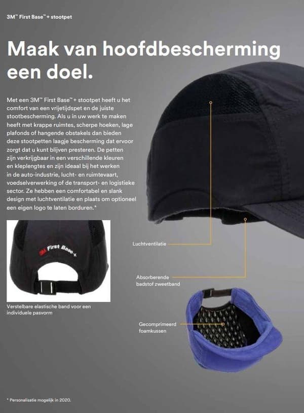 3M Skyddshjälm Bump Cap Svart