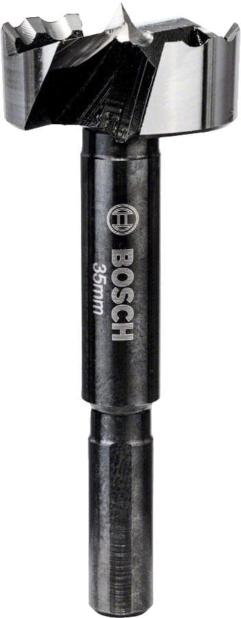 Bosch - Borr - för barrträ, lövträ, fanerat trä, olaminerad spånskiva - Forstner borr - 35 mm - 3-ytor skaft - längd: 90 mm (2608577016)