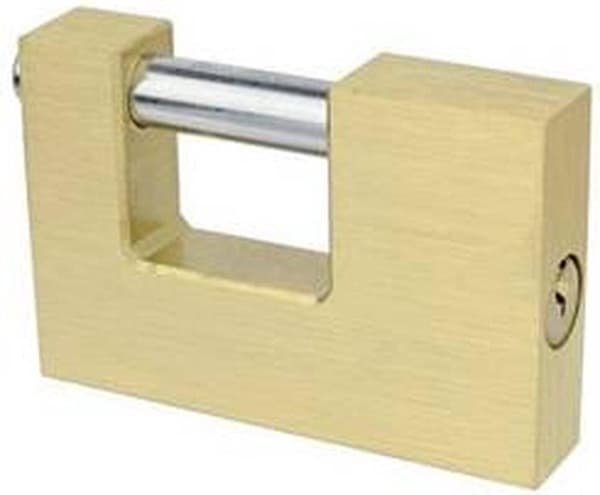Brüder Mannesmann M41380 Hänglås 80 mm Liknande nyckel Guld Hänglås med profilcylinder