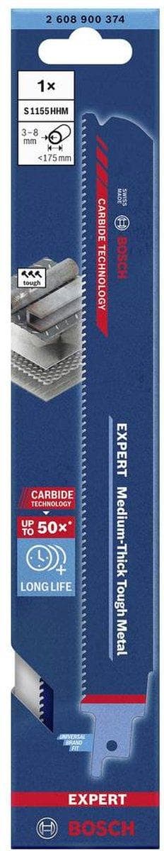 Bosch Tilbehør 2608900374 EKSPERT “medium-tyk Tough Metal” S 1155 HHM savklinge, 1 stk Savklinge længde 225 mm 1 stk.