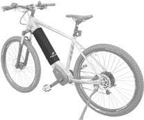 FISCHER cykelskydd för elcykelbatterier Neoprenskydd skyddar det integrerade batteriet från damm - 1 st (50394)