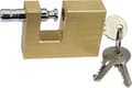 Miniatyrbild 3 av 3: Brüder Mannesmann M41360 Hänglås 60 mm Nyckel lika Guld Hänglås med profilcylinder