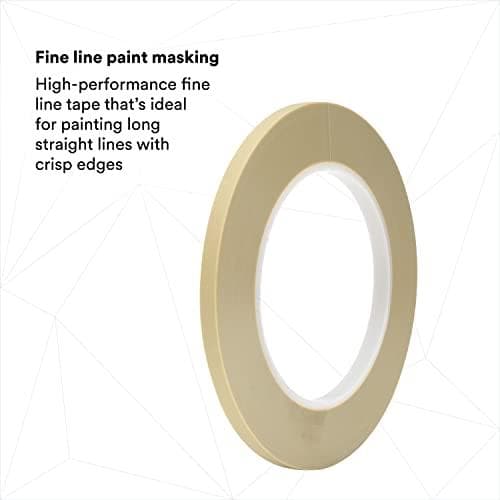 3M Color Line Tape 218 - Malerens maskeringstape - Universal - Gummibase - 55 m - 6 mm (7000048456)