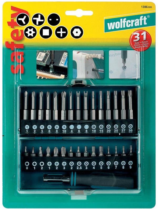 Wolfcraft Solid Combi Sikkerheds Bit Sæt