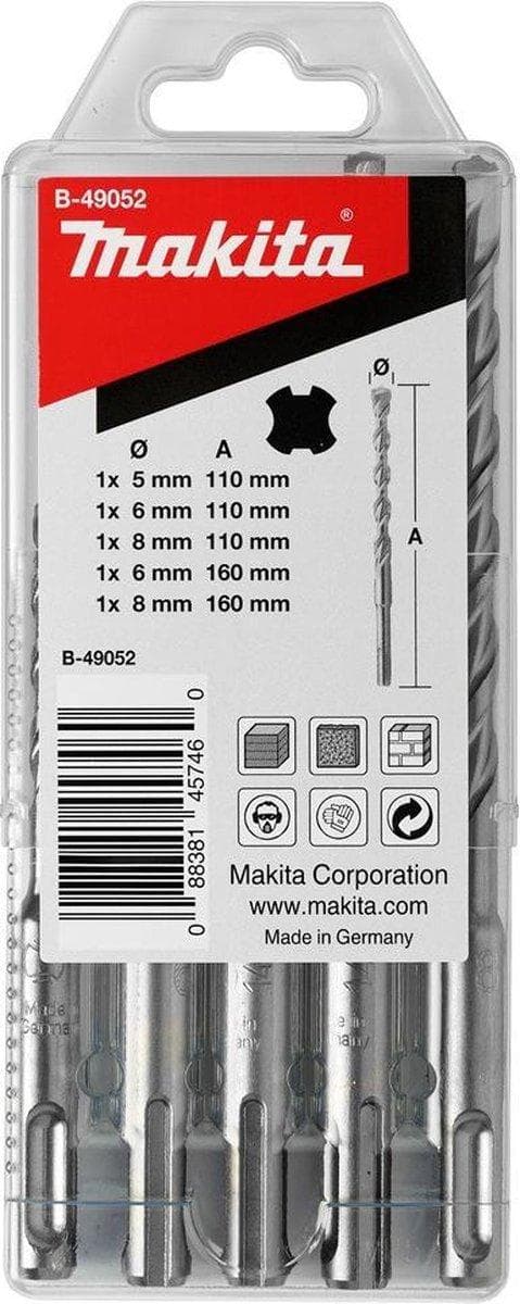 MAKITA Borrset B12332 - P2S - SDS-PLUS - 5+6+8+6+8