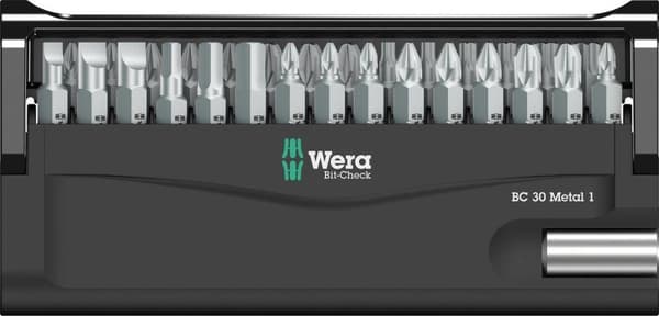 Wera 05057434001 30-delt Bit-Check 30 Metal 1 Bit sæt