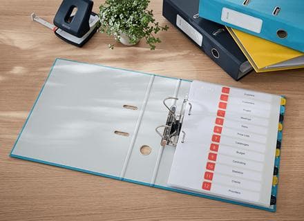 LEITZ plastikfil Corsy Soft-Touch, DIN A4, 80 mm, blå uden kantbeskyttelse, lavet af gråt karton med soft-touch overflade, - 1 stk (1061-00-61)