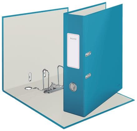 LEITZ plastikfil Corsy Soft-Touch, DIN A4, 80 mm, blå uden kantbeskyttelse, lavet af gråt karton med soft-touch overflade, - 1 stk (1061-00-61)