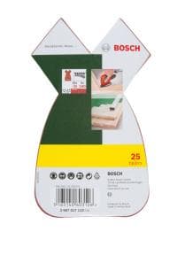 Bosch - sandpapirsæt - 25 dele - korn: 80, 120, 180