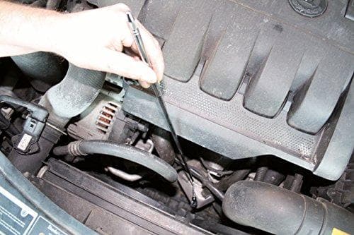 KS TOOLS Werkzeuge-Maschinen GmbH 2-i-1 teleskopisk magnetlyft med rengörings- och justeringsverktyg för tvättmunstycken, 150-590 mm (550.1023)