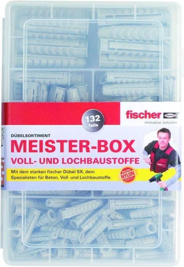 Fischer Meister-Box SX Stik sortiment 41648 132 dele