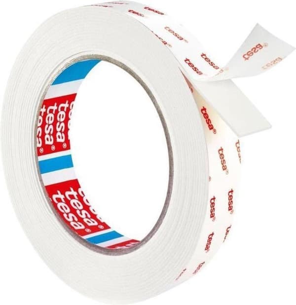 Tesa monteringstape dobbeltsidet til tapet & gips 10 kg/m - 5 mx 19 mm.