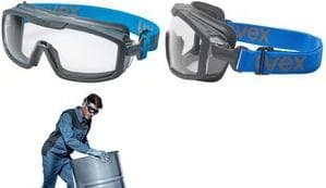 uvex goggles uvex i-guard+, linsfärg: klara skyddsglasögon, bågfärg: antracit/blå, material: PC, - 1 st (9143267)