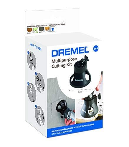 Dremel 565 monitoimileikkaussarja, lisävarustesarja 1 lisälaitteella ja 3 leikkuria monitoimityökalun leikkaamiseen ja jyrsintään