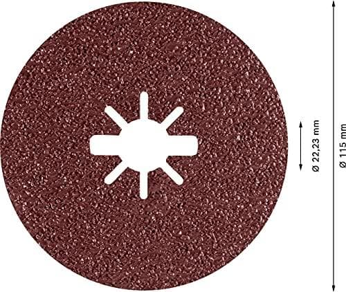 Bosch Expert R781 - slipskiva - för rostfritt stål, stål - 5 stycken - 115 mm - korn: 36