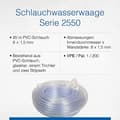 Miniatyrbillede 3 af 5: as - Schwabe slangevaterpas 20 m - slangevægt af PVC, krystalklar 8 x 1,5 mm - slangeudjævningsanordning inkl. tragt og to propper - ideel til at find