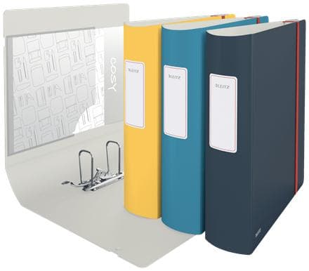 LEITZ Folder Active Cozy, 180 grader, DIN A4, 82 mm, grå afrundet ryg, lavet af polyfoam, grå indvendig, - 1 stk (1038-00-89)