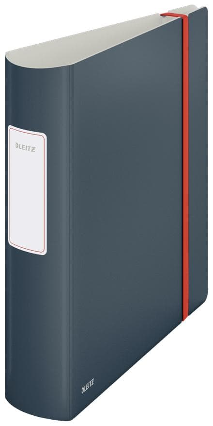LEITZ Folder Active Cozy, 180 grader, DIN A4, 82 mm, grå rundad rygg, gjord av polyfoam, grå insida, - 1 st (1038-00-89)