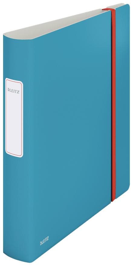 LEITZ Folder Active Cozy, 180 grader, 65 mm, DIN A4, blå rundad rygg, tillverkad av polyfoam, grå insida, - 1 st (1039-00-61)