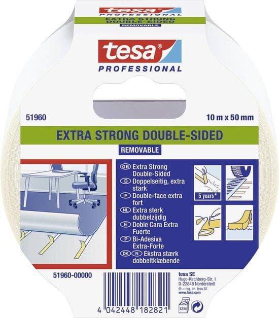tesa 51960-00000-11 asennusteippi läpikuultava (P x L) 10 mx 50 mm 1 kpl. (51960-00000-11)