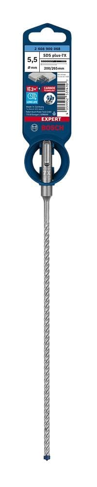 Bosch Tillbehör EXPERT SDS plus-7X 2608900068 Slagborr 1 st 5,50 mm Kombinerad längd 265 mm SDS-Plus 1 st.