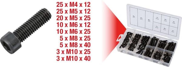 KS Tools 106 stk Sekskantbolt sortiment metrisk