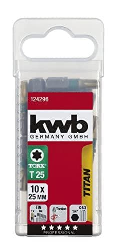 kwb 2 x bits 25 mm Torx Titanium