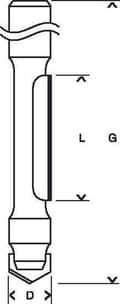 Pikkukuva 3 / 6: Bosch - Kopiojyrsimet 8 mm, S1 8 mm, L 19 mm, K 64 mm