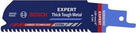 Bosch Expert Thick Tough Metal S 555 CHC - sahanterä - putkille, pelti, profiilit - pituus: 100 mm - leveys: 25 mm (2608900364)