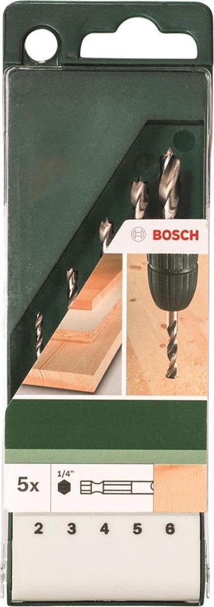 Bosch Træboresæt med sekskantet skaft - 5-delt