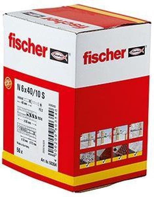 naulatulppa N6x40 fischer (50kpl)