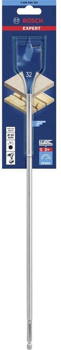 Miniatyrbillede 2 af 4: Bosch tilbehør 2608900354 Overfræserbit 32 mm Totallængde 400 mm Sekskantet skaft 1 stk.
