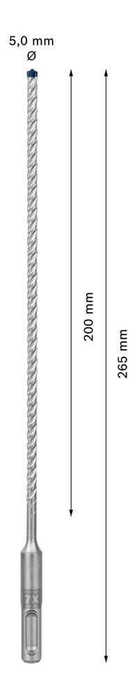 Bosch Expert SDS-plus-7X - boremaskine - til beton, armeret beton, granit, hærdet beton, gnejs - hammerindsats - 5 mm - SDS-plus - længde: 265 mm (260
