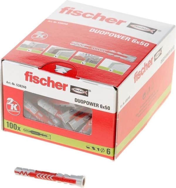 Fischer DUOPOWER plugg 6x50 100 st