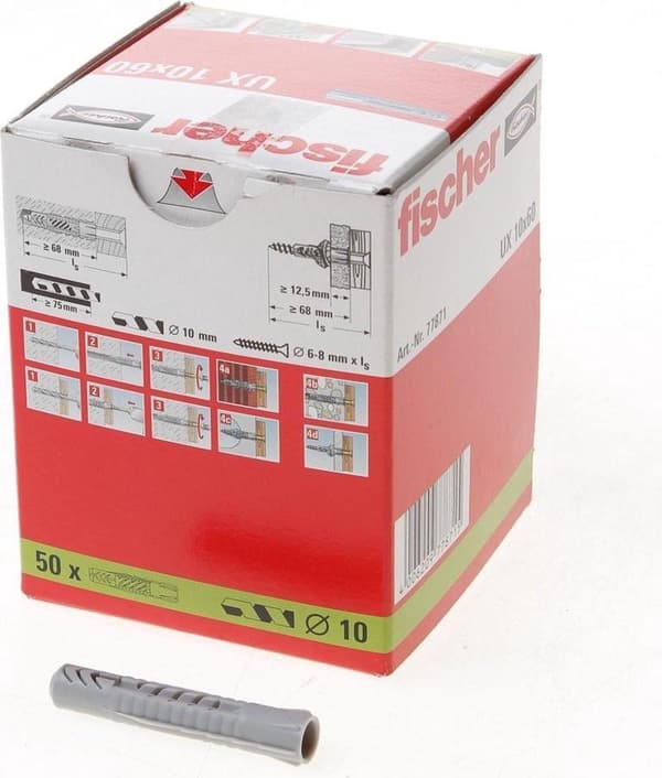 Fischer UX 10 x 60 Universalplugg - (Pris per 50 st)