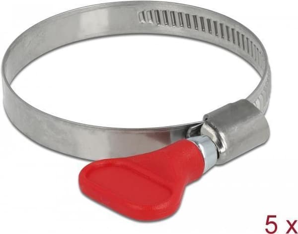 Delock - letkunkiristin - sopii 40 - 60 mm letkulle - punainen (5 kpl pakkaus) (19518)