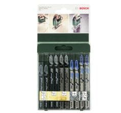 Bosch Tillbehör 10-delat sticksågbladssats T skaft 2609256746 10 st.