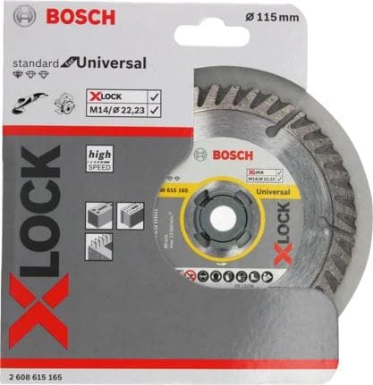 Bosch-standardi yleiskäyttöön - Timanttileikkuulevy - 115 mm - X-LOCK (2608615165)