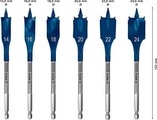 Bosch Expert - borrset - för trä, spånskivor, barrträ, spånskiva - 3 stycken - 25 mm, 20 mm, 22 mm - längd: 152 mm