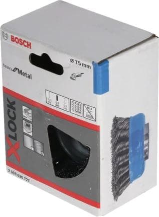 Bosch 2608620726 X-Lock Cup -teräsharja, jossa punottu lanka - Teräs - 0,3 x 75mm
