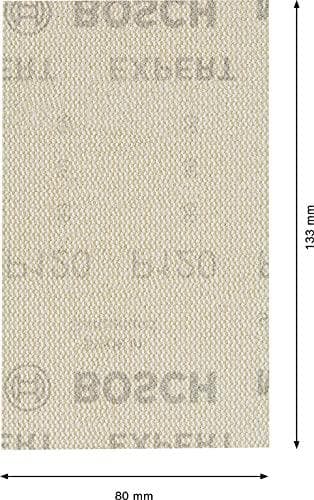 Bosch Professional 10x Expert M480 slibenet (til hårdttræ, maling på træ, 80x133 mm, korn 120, tilbehør til orbitalsliber)