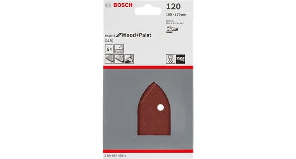 Bosch - 10-delt slibepladesæt 102 x 62, 93 mm, 120