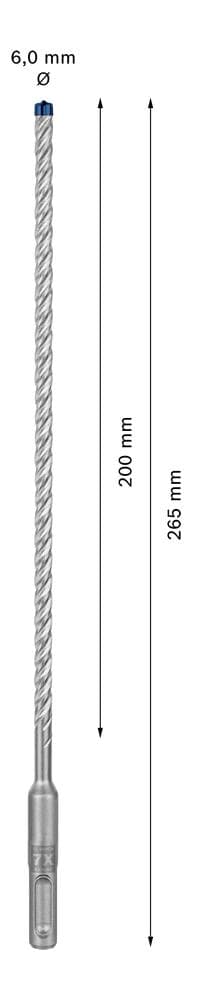 Bosch 2608900074 EXPERT vasarapora SDS plus-7X 6x200x265mm